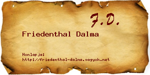 Friedenthal Dalma névjegykártya